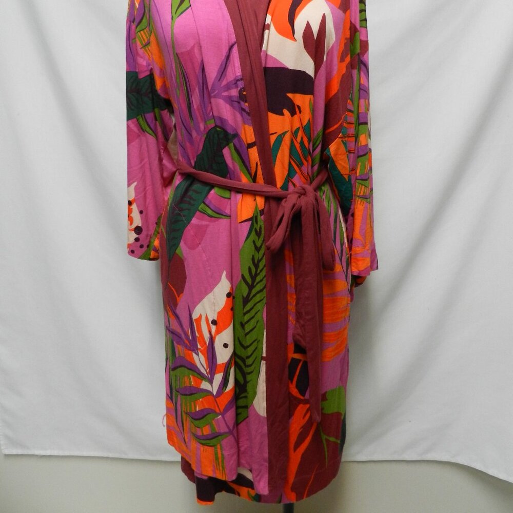 SOMA Cool Nights Rayon Robe Pockets Colorful Size Sz Small Medium Sm Md S M - Picture 3 of 16